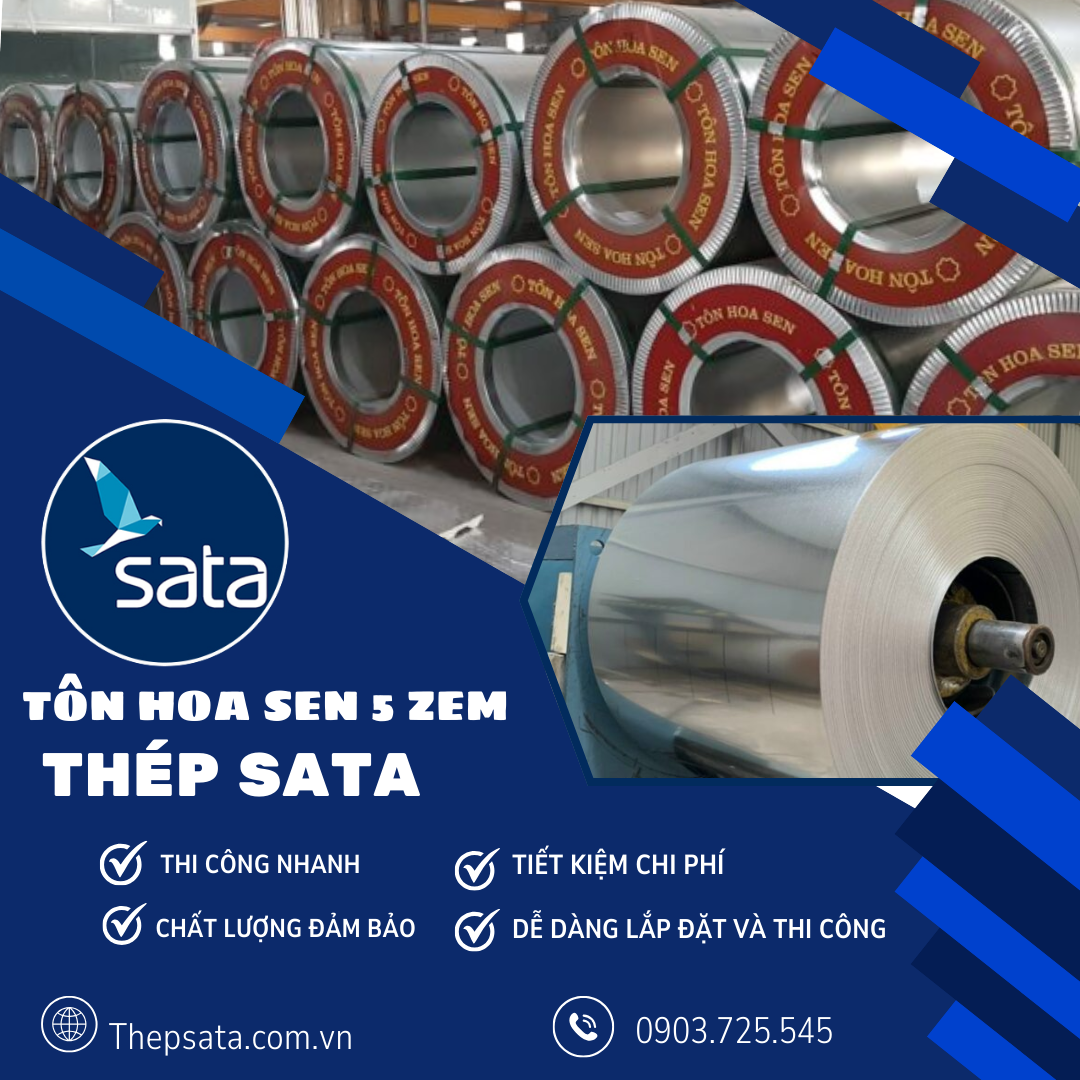 Tôn hoa sen 5 zem Tôn hoa sen 5 zem